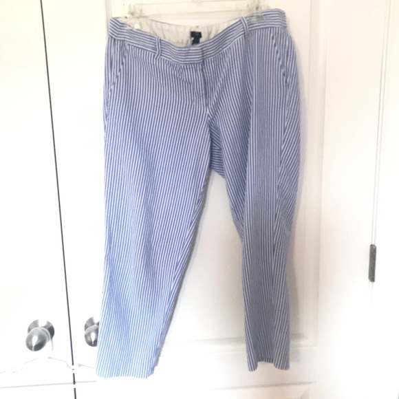 Jcrew Womens Seersucker Capris 